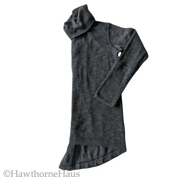 FREE PEOPLE We The Free Oversized Cowl Neck Sweater Tunic Top Size M Marled Grey - Picture 1 of 8